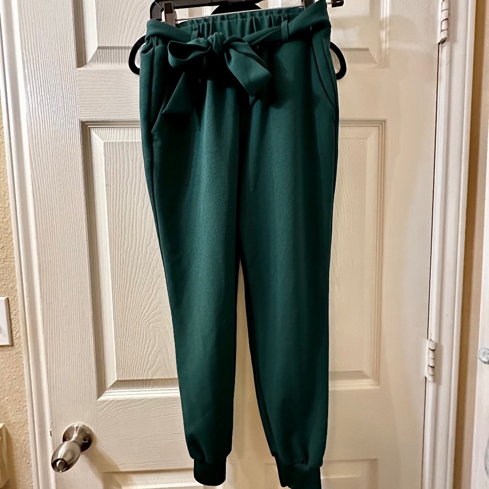 Rachel Zoe Emerald Green Jogger Office Pants SIZE: XS